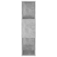 Produktbild för Bokhylla/Rumsavdelare betonggrå 60x24x94 cm konstruerat trä