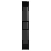 Produktbild för Bokhylla Rumsavdelare svart högglans 60x24x155 cm