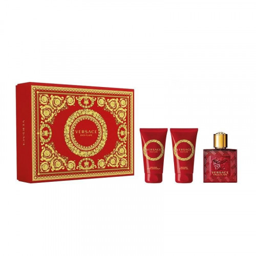 Versace Giftset Versace Eros Flame Edt 50ml + Shower Gel 50ml + After Shave Balm 50ml