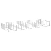 Produktbild för Planteringsgabion upphöjd galvaniserat stål 90x30x10 cm