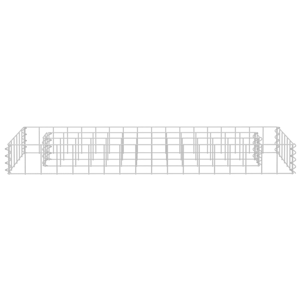 Produktbild för Planteringsgabion upphöjd galvaniserat stål 90x30x10 cm