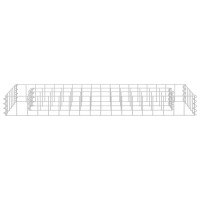 Produktbild för Planteringsgabion upphöjd galvaniserat stål 90x30x10 cm
