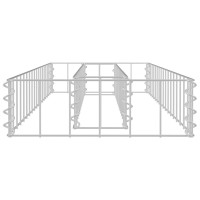 Produktbild för Planteringsgabion upphöjd galvaniserat stål 90x30x10 cm