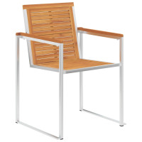 Produktbild för Trädgårdsstolar 6 st med dynor massivt akaciaträ