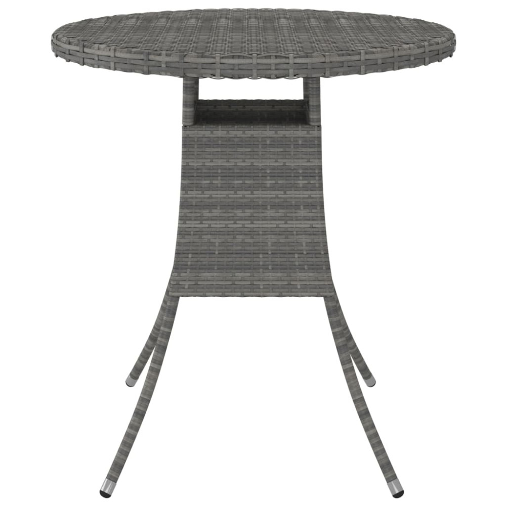 Produktbild för Trädgårdsbord grå 70x70x73 cm konstrotting
