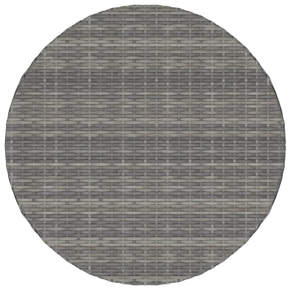 Produktbild för Trädgårdsbord grå 70x70x73 cm konstrotting
