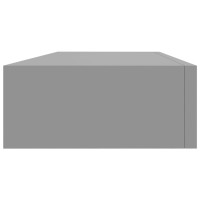 Produktbild för Väggmonterad låda 2 st grå 60x23,5x10 cm MDF