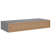 Produktbild för Väggmonterad låda 2 st grå 60x23,5x10 cm MDF