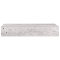 Produktbild för Väggmonterad låda betonggrå 60x23,5x10 cm MDF