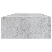 Produktbild för Väggmonterad låda betonggrå 60x23,5x10 cm MDF