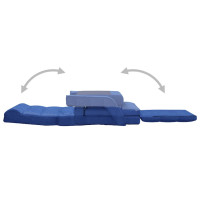 Miniatyr av produktbild för Vikbar golvstol med sängfunktion blå tyg