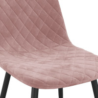 Produktbild för Matstolar 6 st rosa sammet
