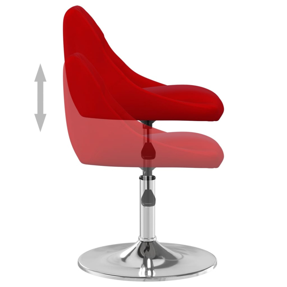 Produktbild för Snurrbara matstolar 4 st vinröd sammet