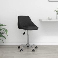 Produktbild för Snurrbar kontorsstol svart konstläder