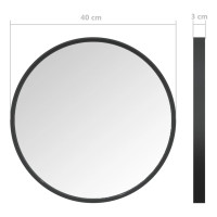 Miniatyr av produktbild för Väggspegel svart 40 cm