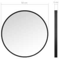 Miniatyr av produktbild för Väggspegel svart 50 cm