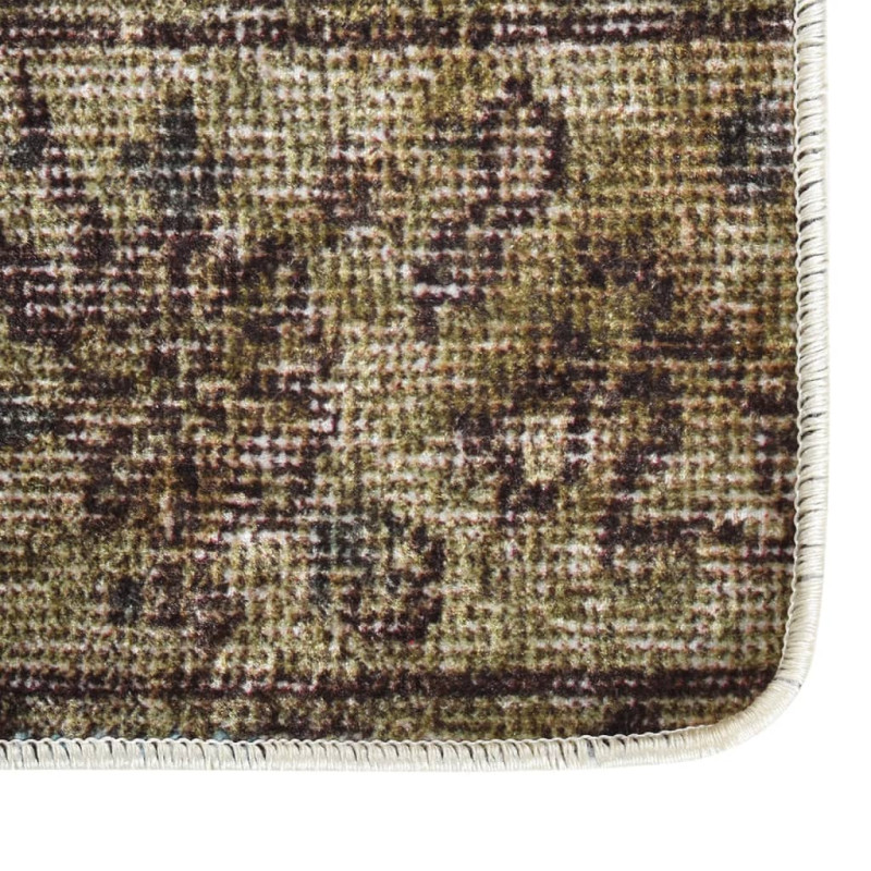 Produktbild för Matta tvättbar lappmönster 160x230 cm flerfärgad halkfri