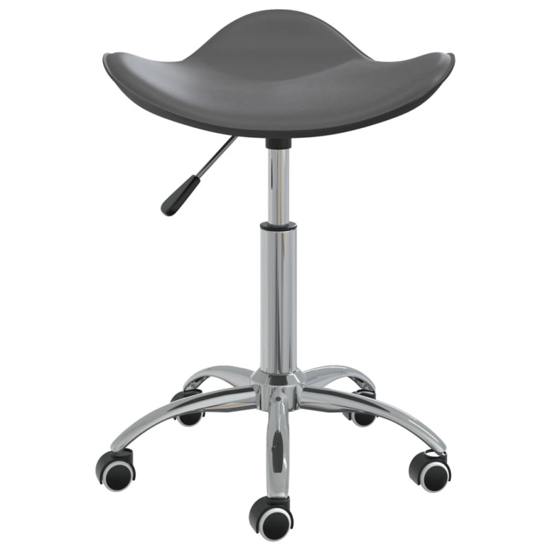 Produktbild för Snurrbar matstol grå konstläder