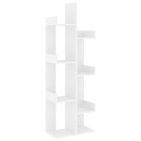 Produktbild för Bokhylla vit 48x25,5x140 cm konstruerat trä