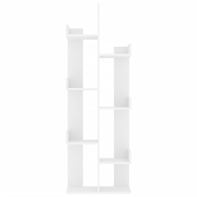 Produktbild för Bokhylla vit 48x25,5x140 cm spånskiva