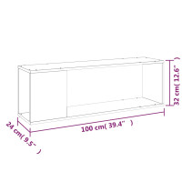 Miniatyr av produktbild för Tv-bänk vit högglans 100x24x32 cm konstruerat trä