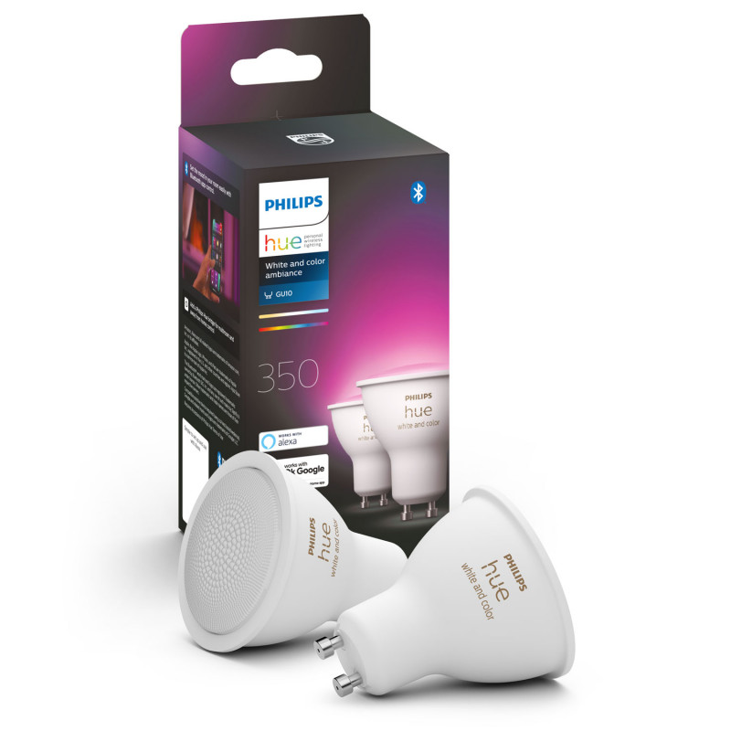 Produktbild för Hue White and Color Ambiance GU10 2-pack