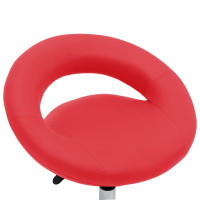 Produktbild för Snurrbar matstol röd konstläder