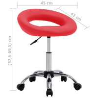 Produktbild för Snurrbar matstol röd konstläder