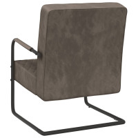 Miniatyr av produktbild för Fribärande stol ljusgrå sammet
