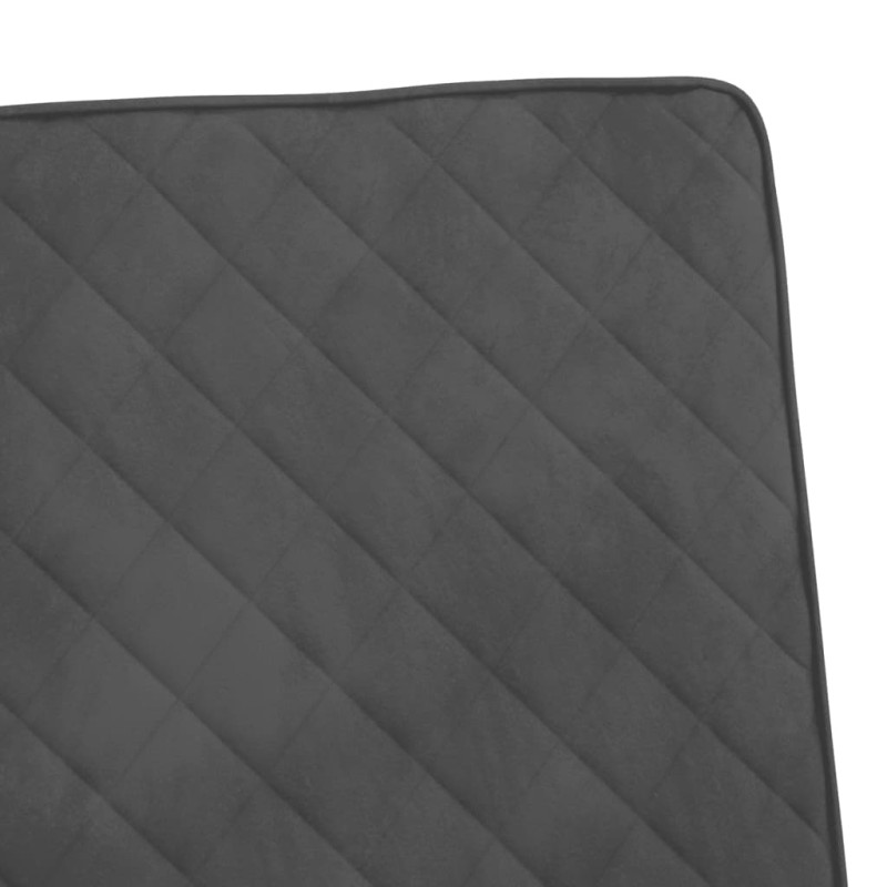 Produktbild för Fribärande stol mörkgrå sammet