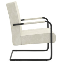Miniatyr av produktbild för Fribärande stol gräddvit sammet