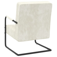 Miniatyr av produktbild för Fribärande stol gräddvit sammet