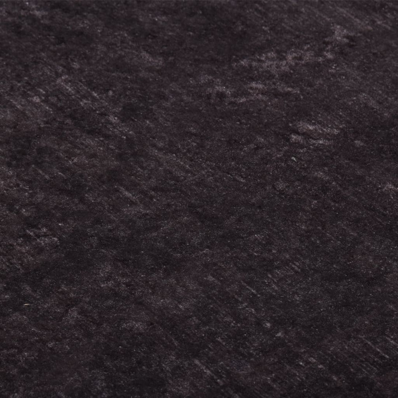 Produktbild för Matta tvättbar 160x230 cm svart och guld halkfri