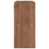 Produktbild för Bokhylla brun ek 60x27,5x59,5 cm konstruerat trä