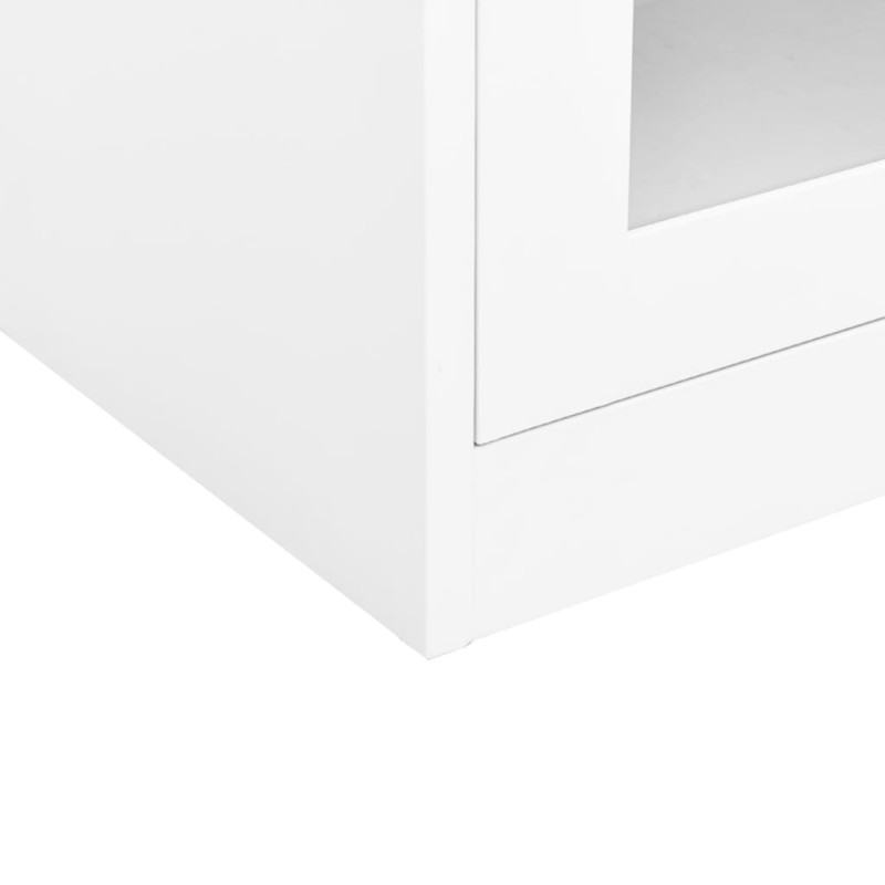 Produktbild för Dokumentskåp vit 90x40x70 cm stål