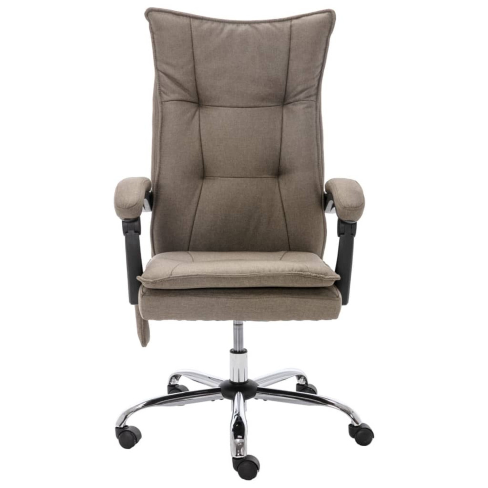 Produktbild för Massagekontorsstol taupe tyg