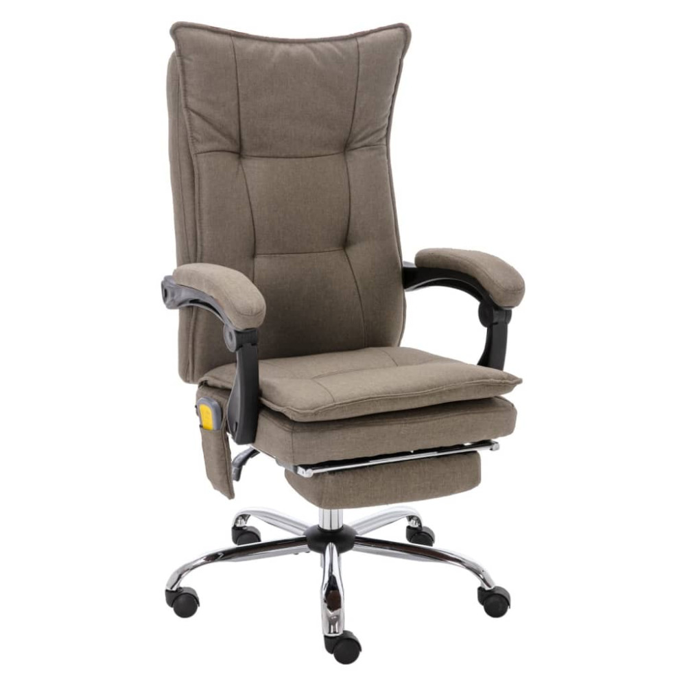 Produktbild för Massagekontorsstol taupe tyg