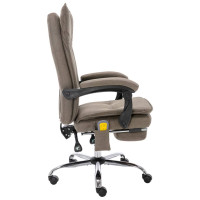 Produktbild för Massagekontorsstol taupe tyg