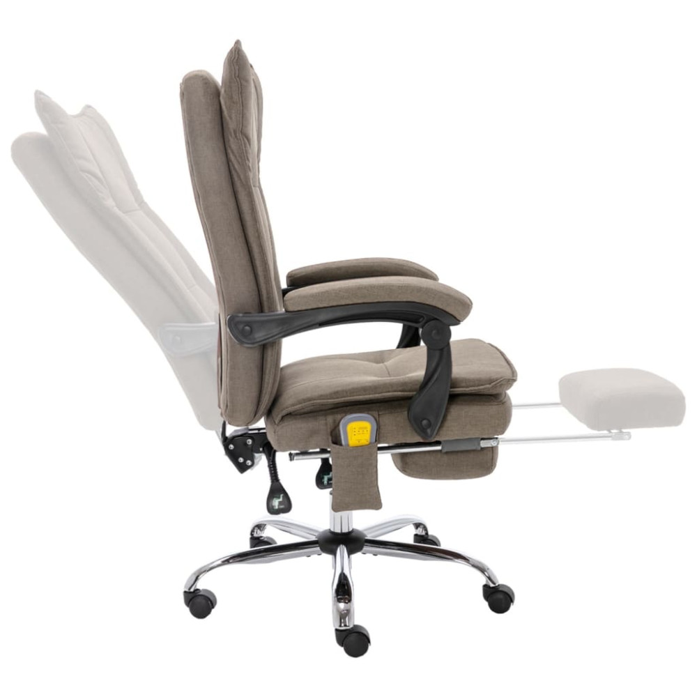 Produktbild för Massagekontorsstol taupe tyg