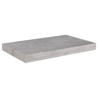 Produktbild för Svävande vägghylla betonggrå 50x23x3,8 cm MDF