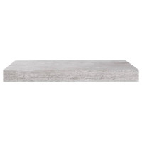 Produktbild för Svävande vägghylla betonggrå 50x23x3,8 cm MDF