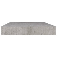 Produktbild för Svävande vägghylla betonggrå 50x23x3,8 cm MDF