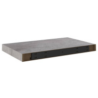 Produktbild för Svävande vägghylla betonggrå 50x23x3,8 cm MDF