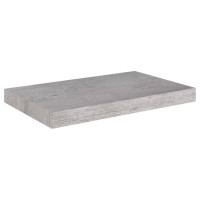 Produktbild för Svävande vägghyllor 4 st betonggrå 50x23x3,8 cm MDF