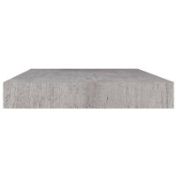 Produktbild för Svävande vägghyllor 4 st betonggrå 50x23x3,8 cm MDF