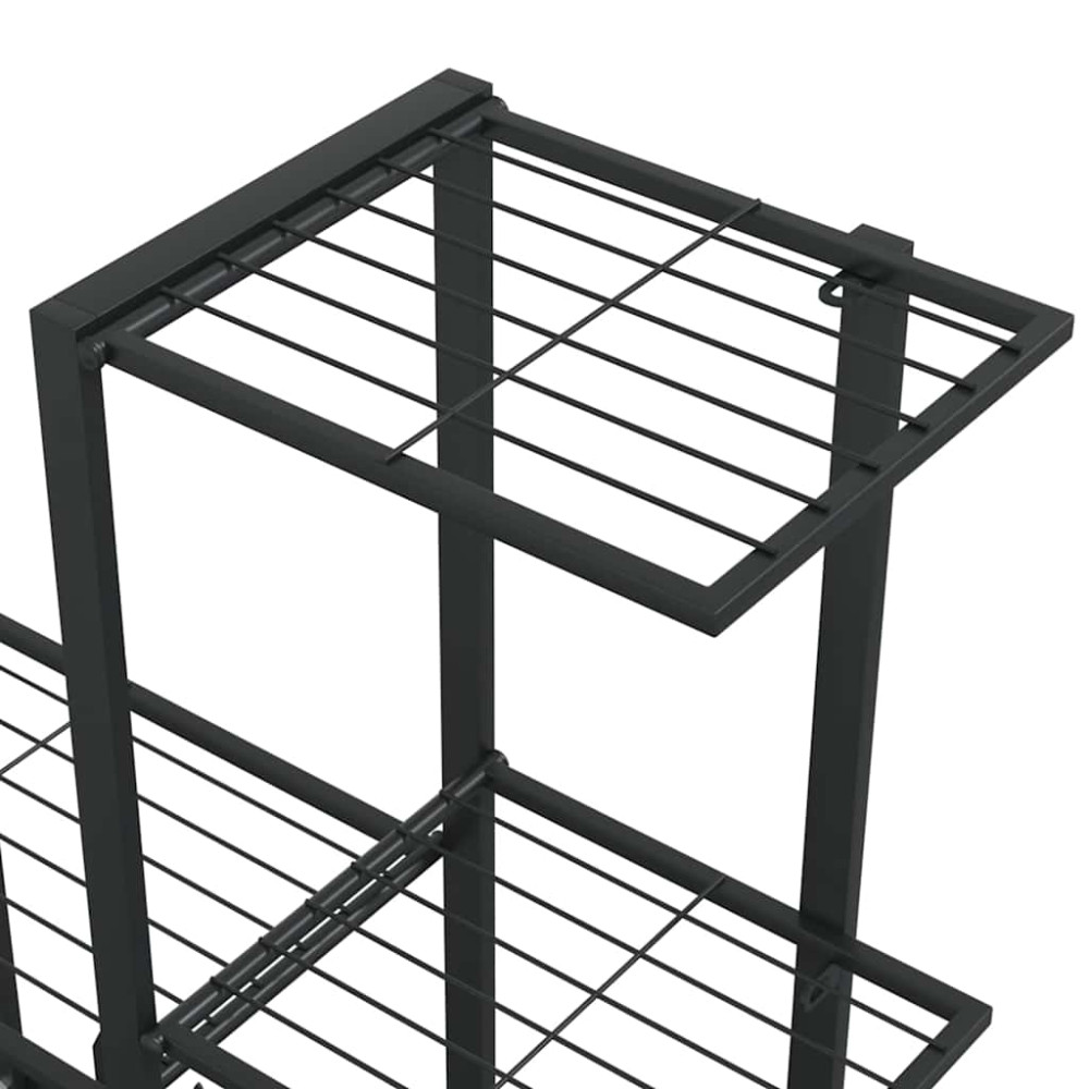 Produktbild för Växtställ 94,5x25x88 cm svart metall