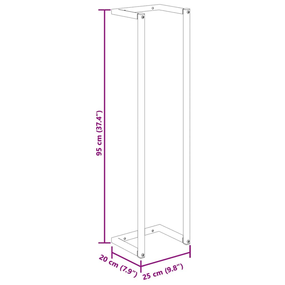 Produktbild för Handdukshängare vit 25x20x95 cm stål