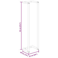 Produktbild för Handdukshängare vit 25x20x95 cm stål