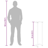 Produktbild för Handdukshängare vit 25x20x95 cm stål