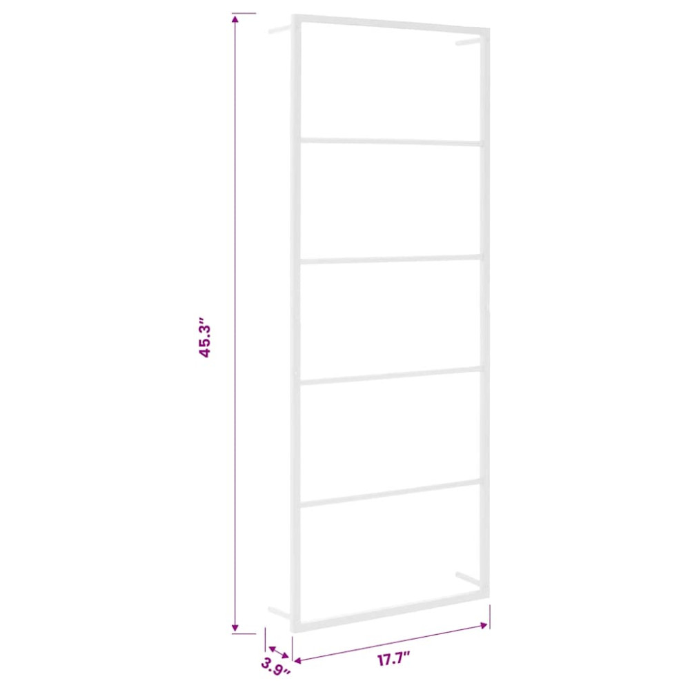 Produktbild för Handdukshängare vit 45x10x115 cm stål